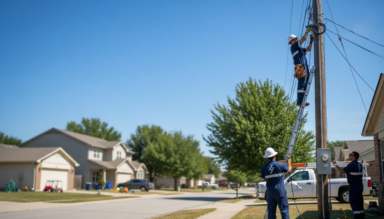 Residential electrician providing installation services in Bennington, OK